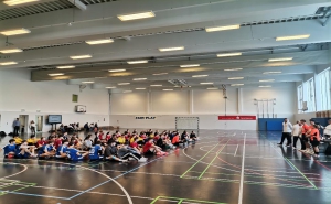 Schulmannschaft Handball WK II männlich bei Jugend trainiert für Olympia, am 30.11.23   